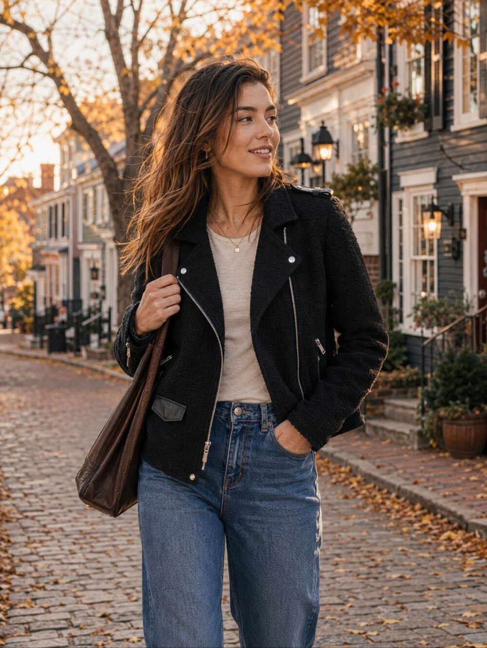 IRO Black Bradley Lamb Leather Blend Moto Jacket 2